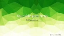 Triangles In Green Widescreen PPT PowerPoint Template Background